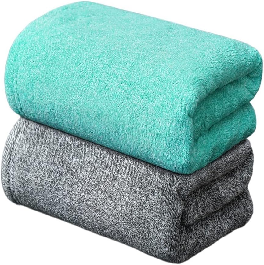 Towel Bath Towel Suit Men and Women wash Their face and Wipe The Bath Fast Dry Water Does not Drop Hair Thickening(A 2PS)