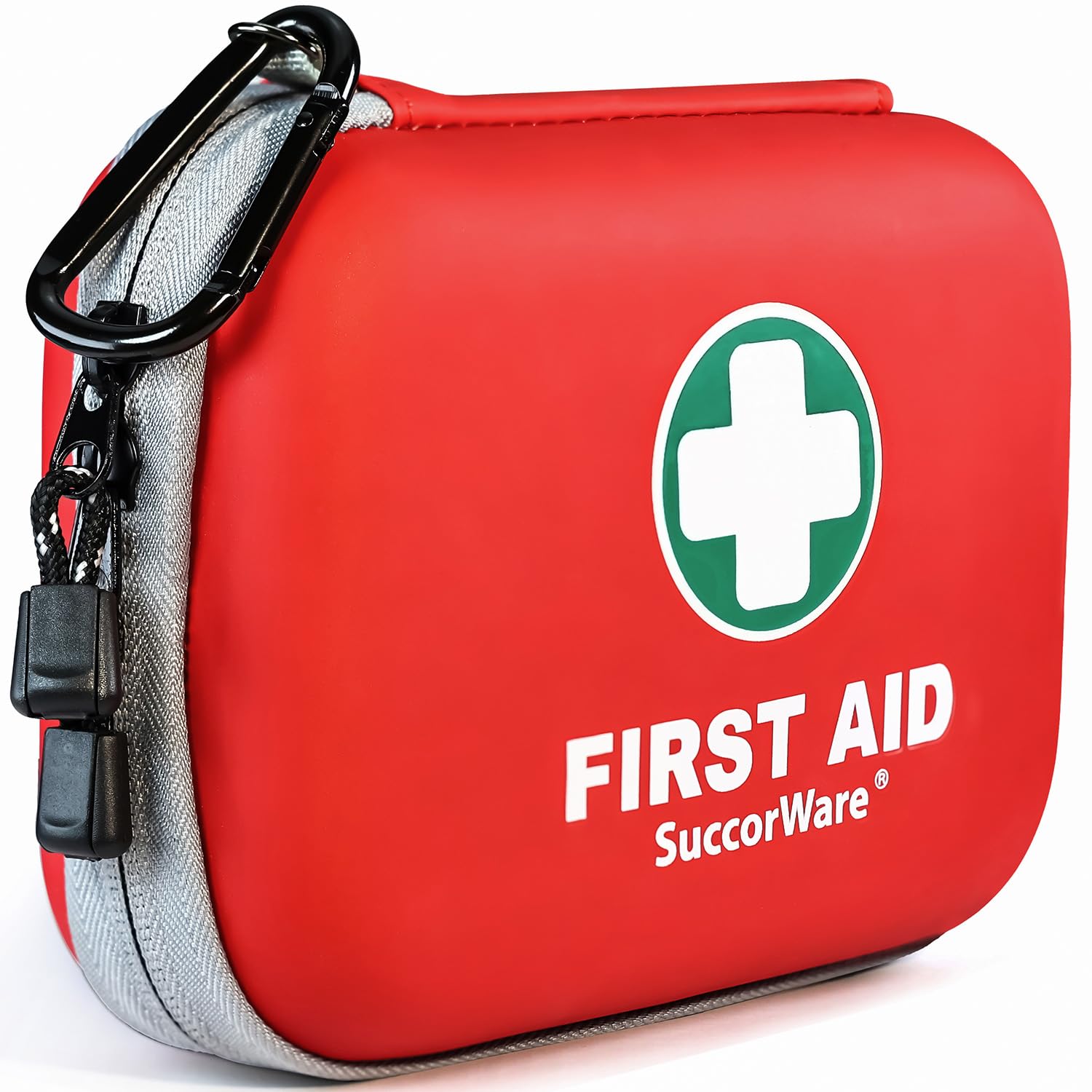 SuccorWare 150 Pieces Mini First Aid Kit - Small Medical Kit with Hard Shell - Emergency First Aid Kit for Car, Travel, Home, Outdoor, Office, Camping, Hiking (Red)
