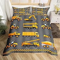 Vista 44 de Feelyou Juego de funda de edredón de camión de bomberos, edredón de coche de policía para decoración de habitación de niños, colcha de ambulancia