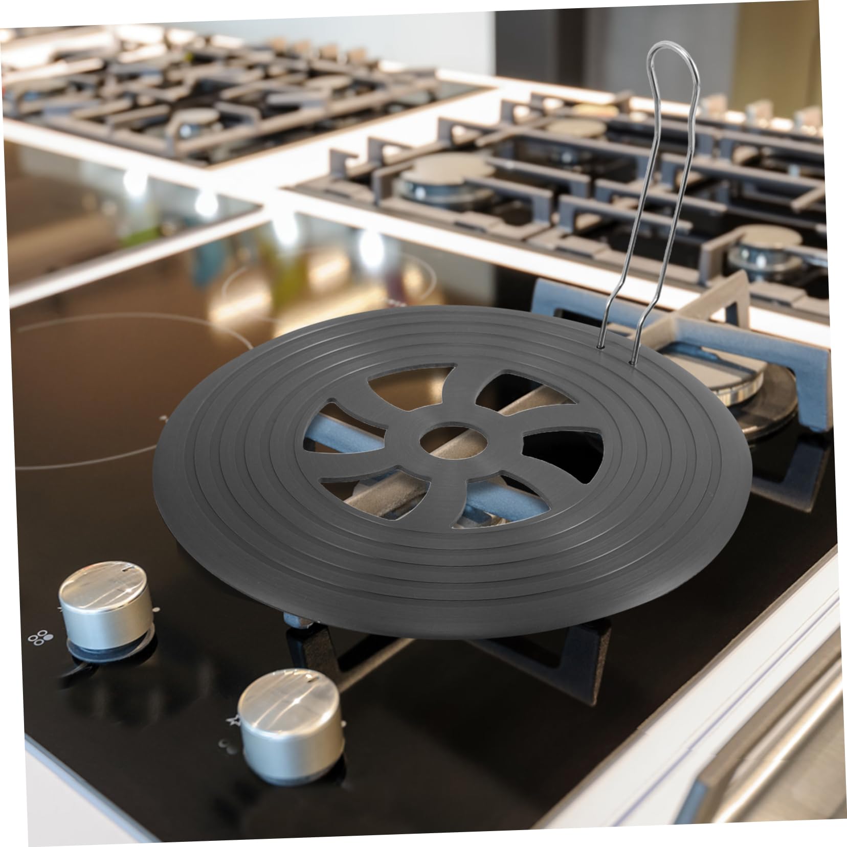 Difusor de para Estufa de Gas y Cocina por Inducción Placa de Transferencia Resistente Altas Temperaturas Distribución y Protección Antiquemaduras para Cocción Uniforme