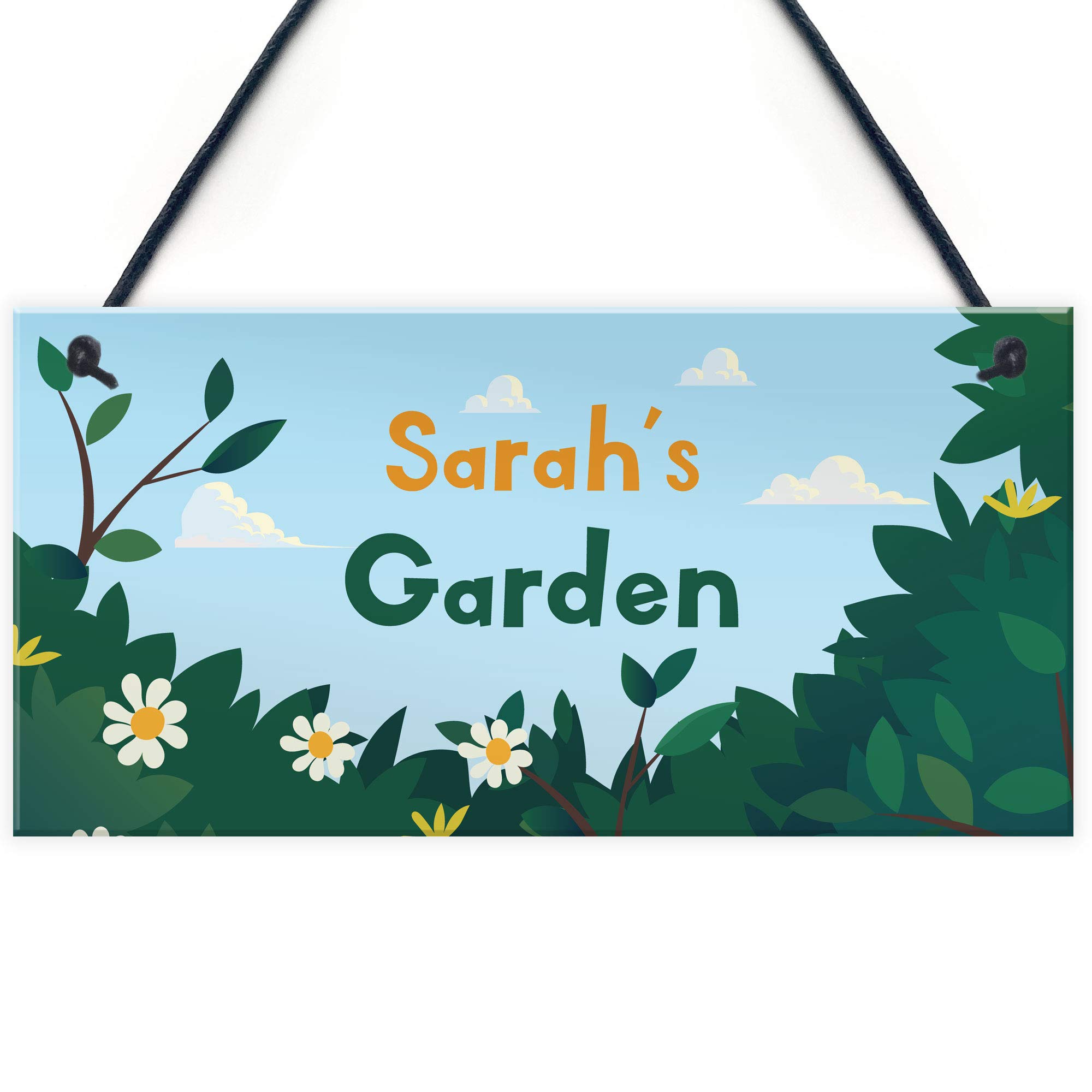Personalised Garden Sign To Hang Summerhouse Shed Home Decor Fairy Sign