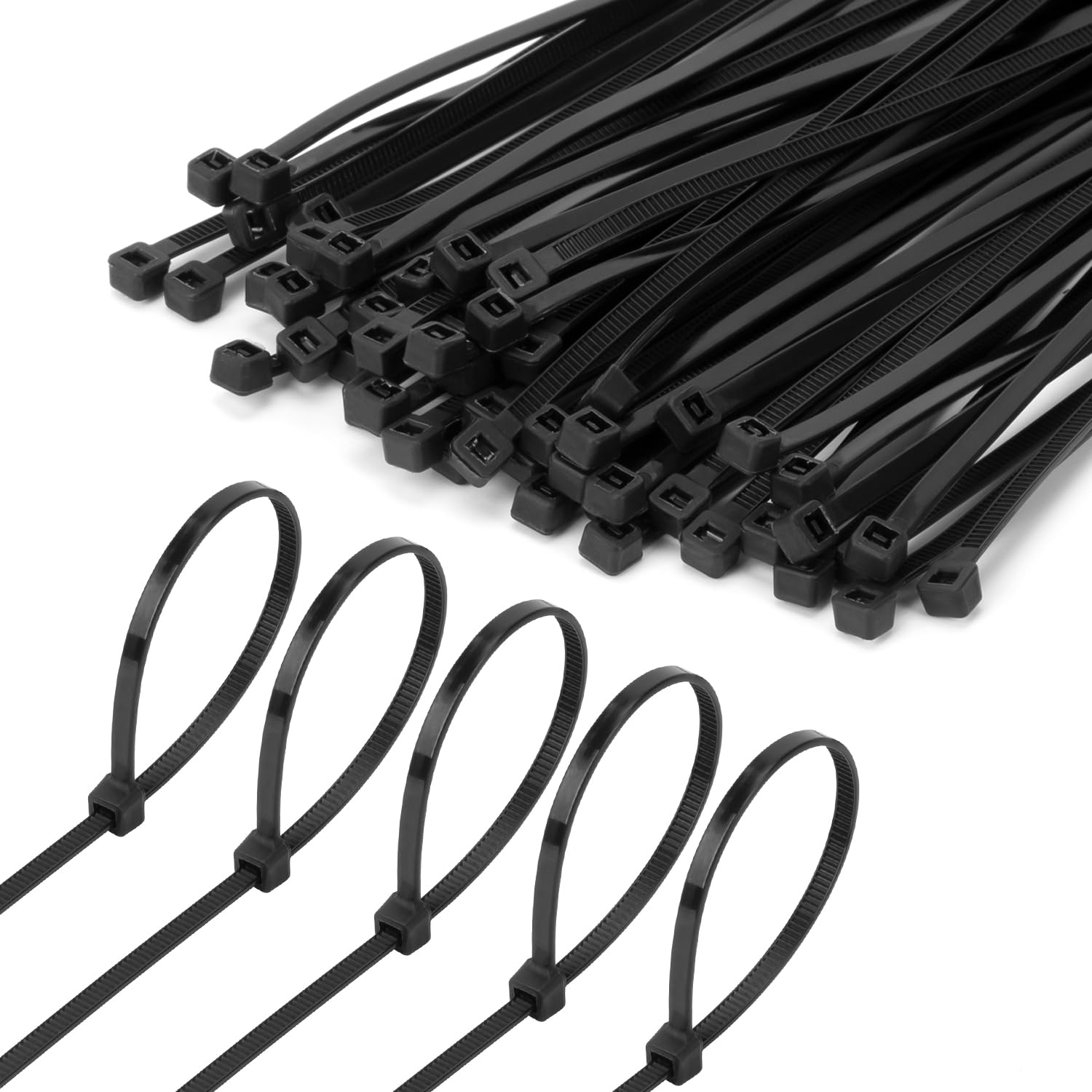 Amazon.com: Armpow 8 Inch Black Zip Tie 1000 PCS, 40 Lbs - Small