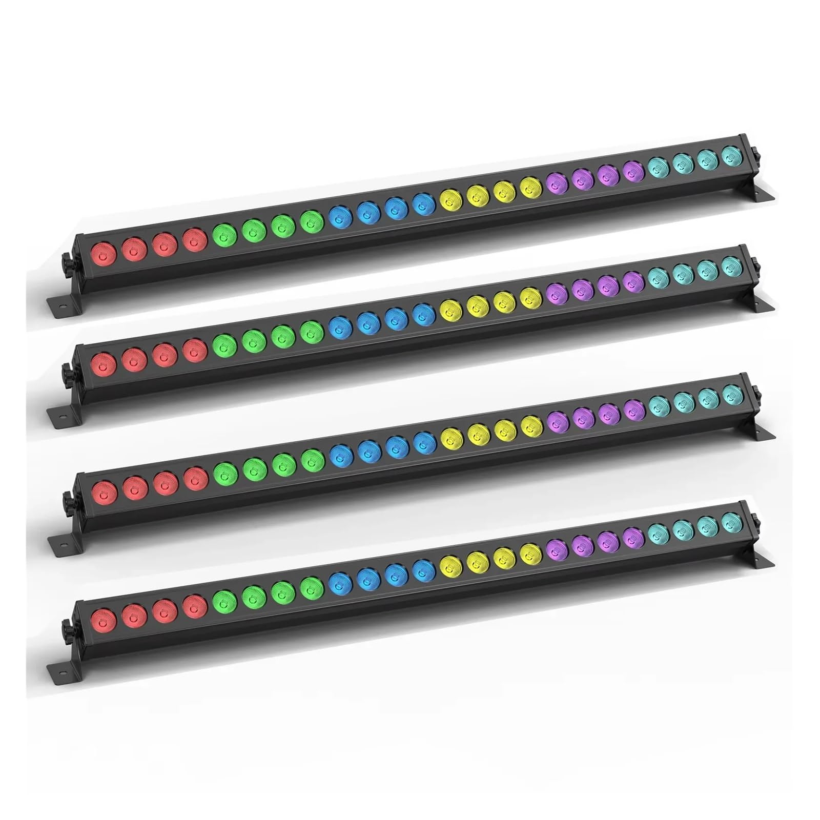 4 szt. 60W LED Wall Washer Light, 24X3W RGB Wash Bar Stage do dekoracji zewnętrznych budynków, wesela i imprezy Występ na żywo