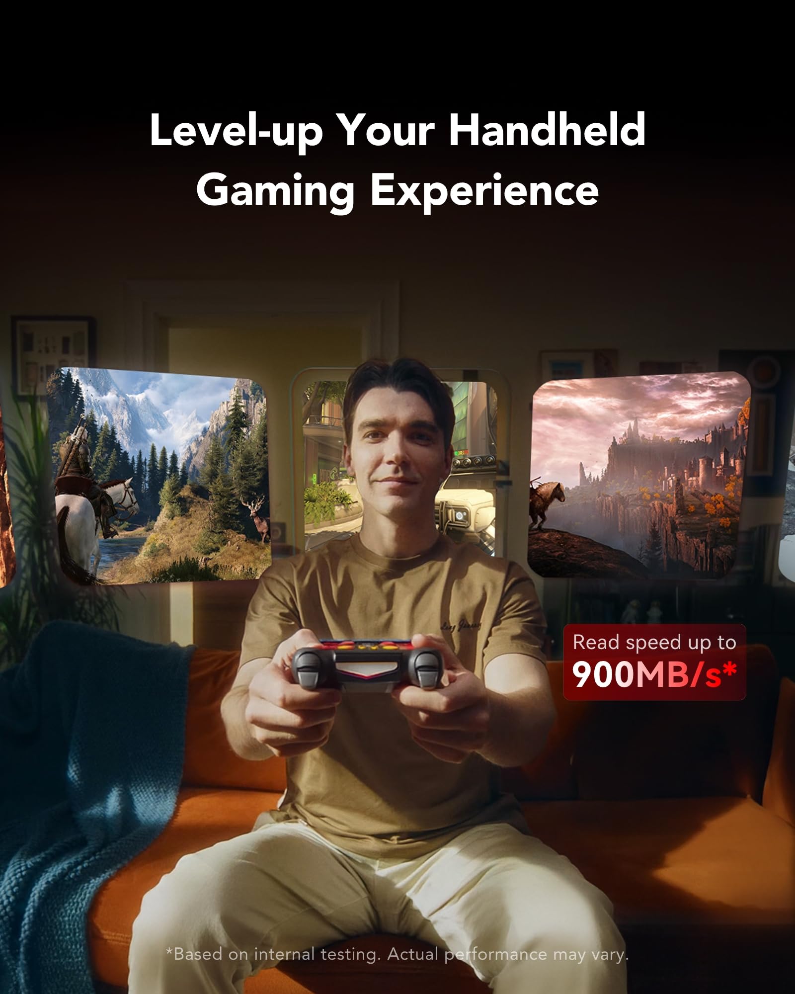 Lexar PLAY PRO Scheda MicroSDXC Express 1TB, fino a 900MB/s lettura, 600MB/s scrittura, ottimizzata per gaming, A2, 4K, ad alta velocità per console portatili, Switch, dispositivi di gioco portatili