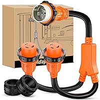 Vista 55 de Nilight Cable adaptador de bloqueo para caravana de 15 amperios a 50 amperios de cobre puro resistente calibre 10 ETL listado 5-15P a SS2-50R