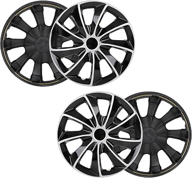 ROADFAR Black & Silver OEM Steel Wheel Hubcaps Rim 15 inch Wheel Covers