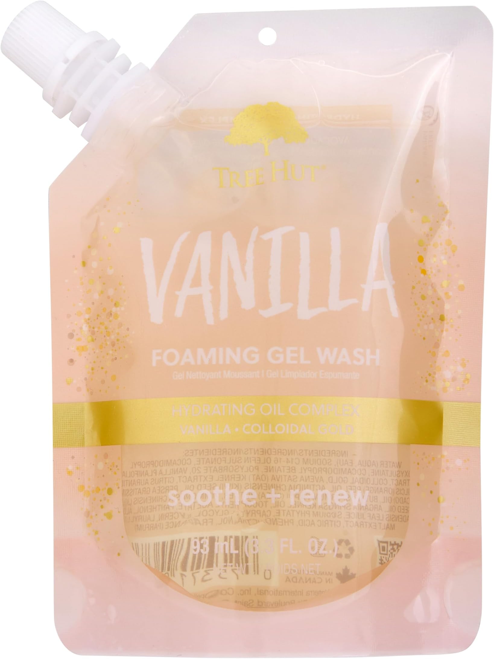 Tree Hut Foaming Gel Wash Travel Size Vanilla 3.3oz