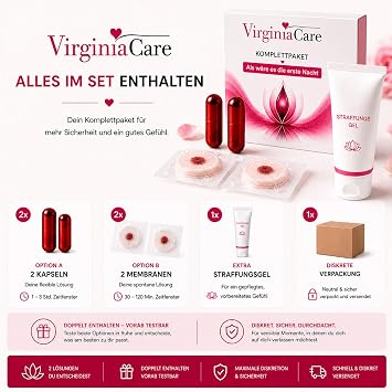 VirginiaCare 5-Piece Care Set - Gel Capsules & Accessories - Discreet Use Skin-Friendly Formula for Situational Use