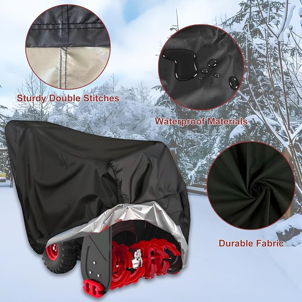 Housse de Souffleuse à Neige Housse de Souffleuse Imperméable Universelle pour Souffleuse à Neige à un ou Deux Étages 33 * 58 * 52 Pouces