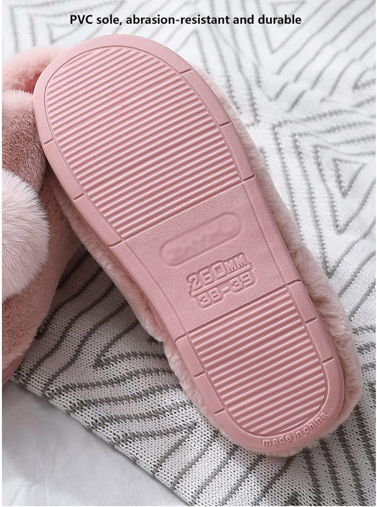 Zapatillas Pantuflas de casa con Textura Transparente para Mujer Zapatos de algodón