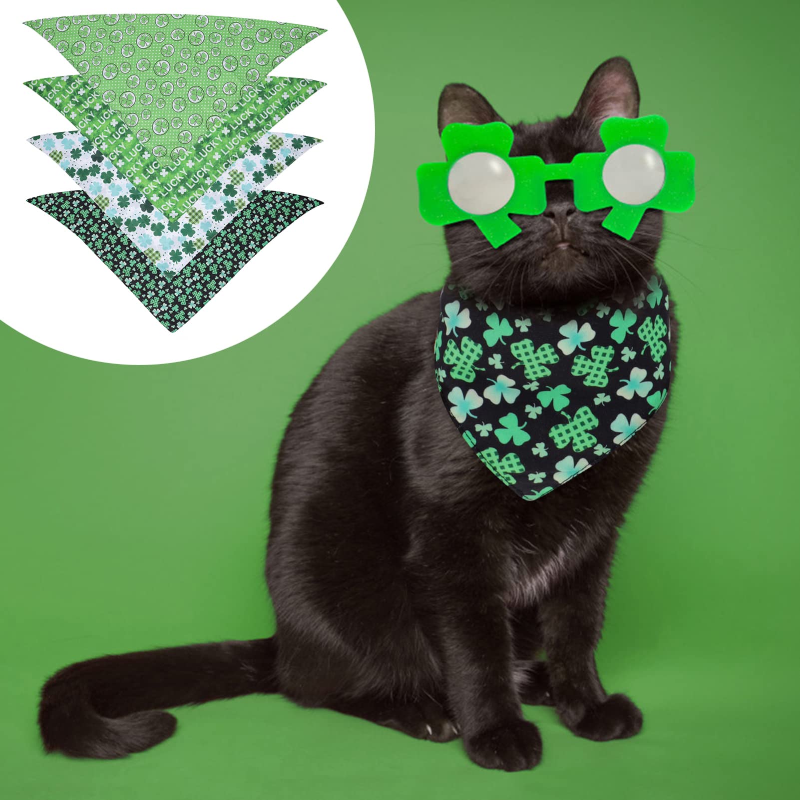 POPETPOP 8pièces Écharpe pour Animaux De Compagnie Lot de Bandanas Créatifs pour Chiens Et Chiots Accessoires Et Confortables pour Fête Ou Quotidien