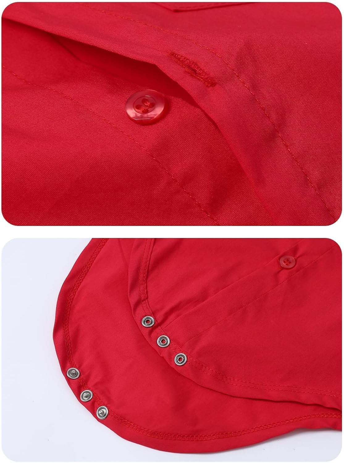 A&J DESIGN Infant Baby Boys Dress Shirt Bodysuit Gentleman Formal Wedding Long Sleeve Rompers - Image 5