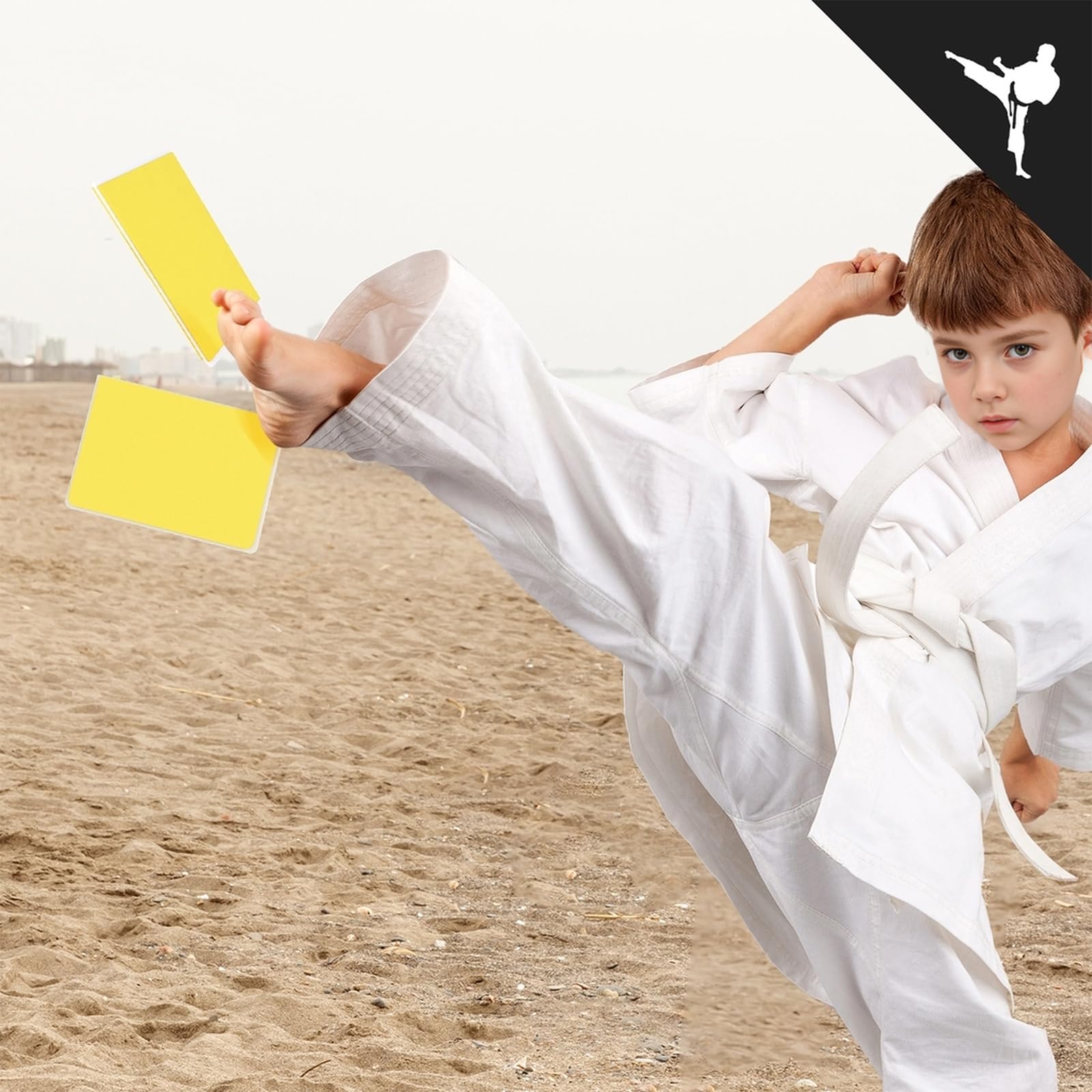 Harilla Brechbrett für Kampfsport, Bruchtestbretter Taekwondo Karate MMA, Karate Breaking Boards, Taekwondo Kicking Breaking Punching Boards, Rebreakable Trainingsgerät für Anfänger, GELB, 1CM