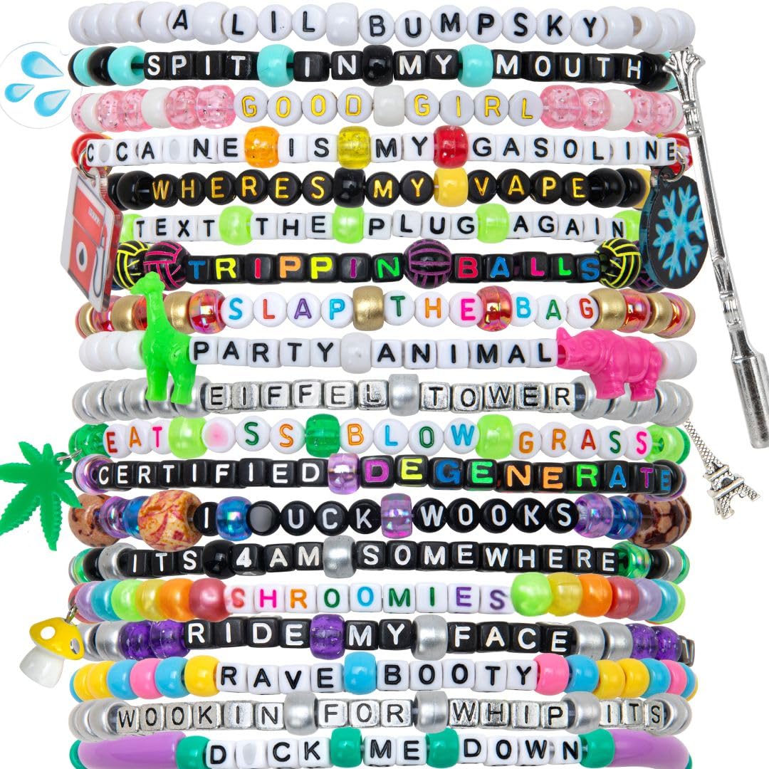 KANDI BAR 'Party Hard' Collection (13 Rave Bracelets)