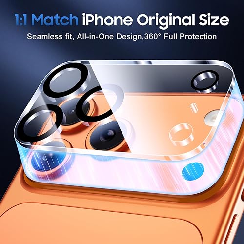 Miniatura 432 de UniqueMe [Paquete de 3 protectores de lente de cámara compatibles con iPhone 14 Pro Max/iPhone 14 Pro, vidrio templado, [compatible con fundas]
