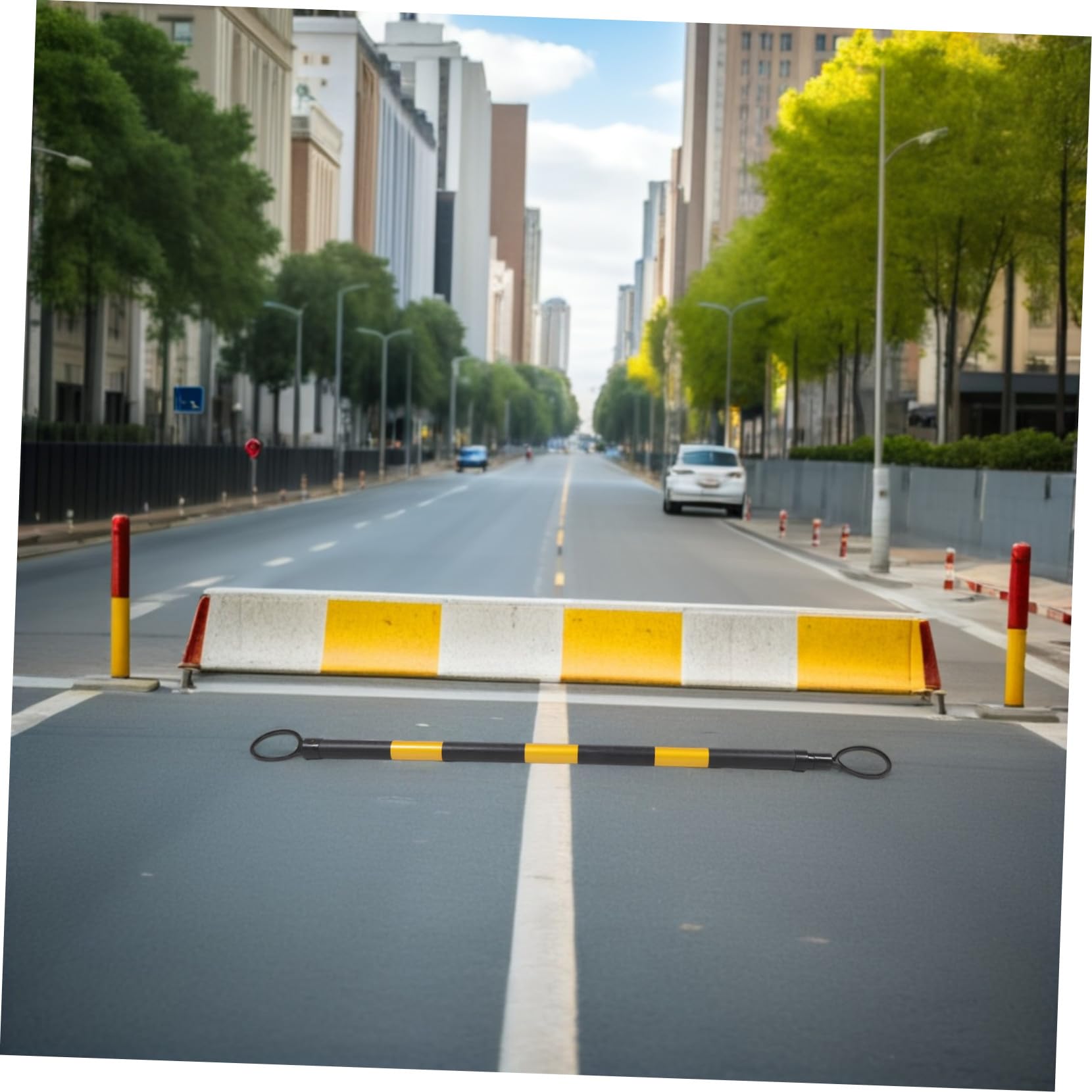 Conector de Cono de Tráfico Extensible de Pvc 4 Piezas | 1 M a 2m, Poste Intercambiable de Advertencia, Alta Visibilidad para Obras y Control de Tráfico