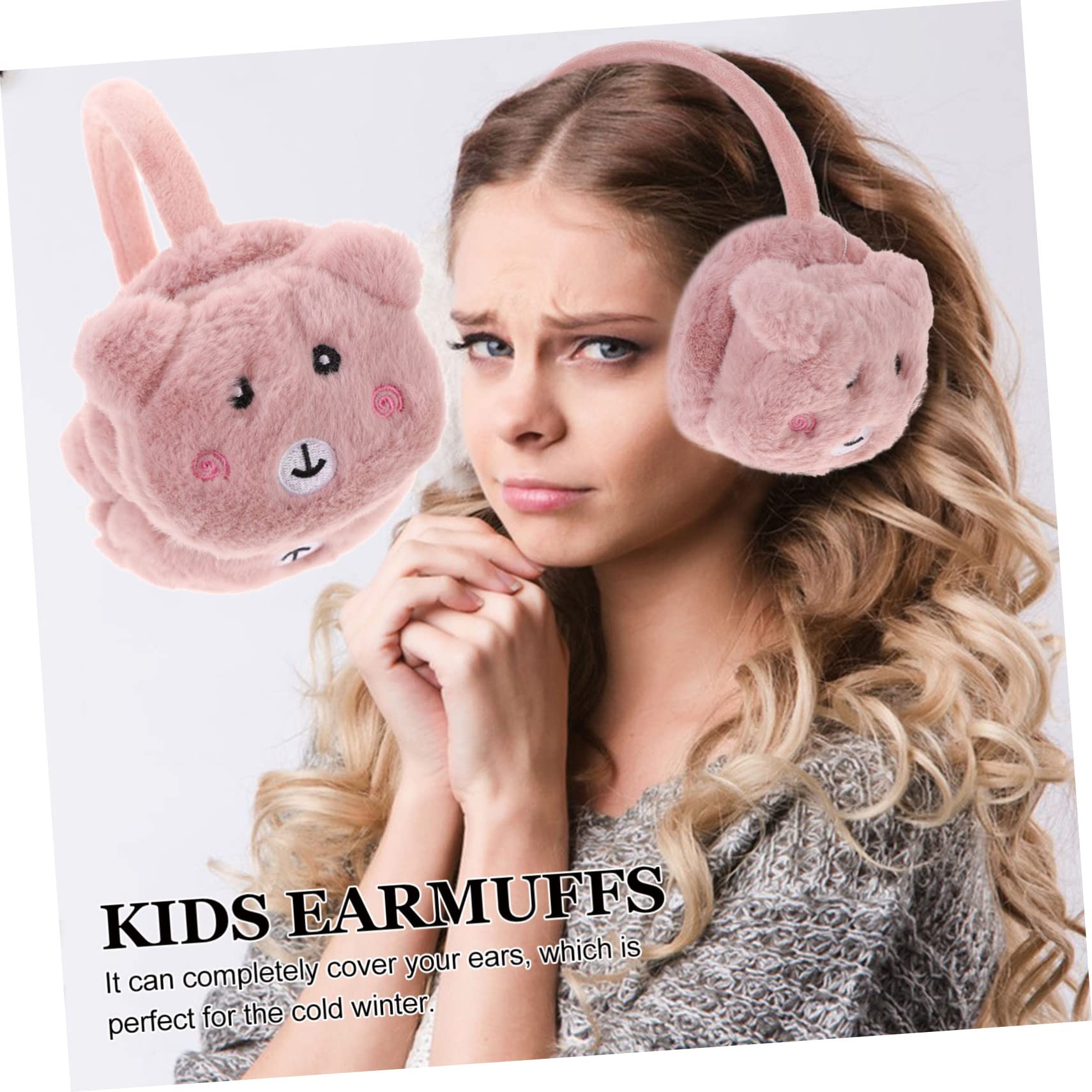 Didiseaon Adorable Kids Earmuffs Panda Pattern Plush Ear Warmers for Boys Girls Winter Ear Muffs