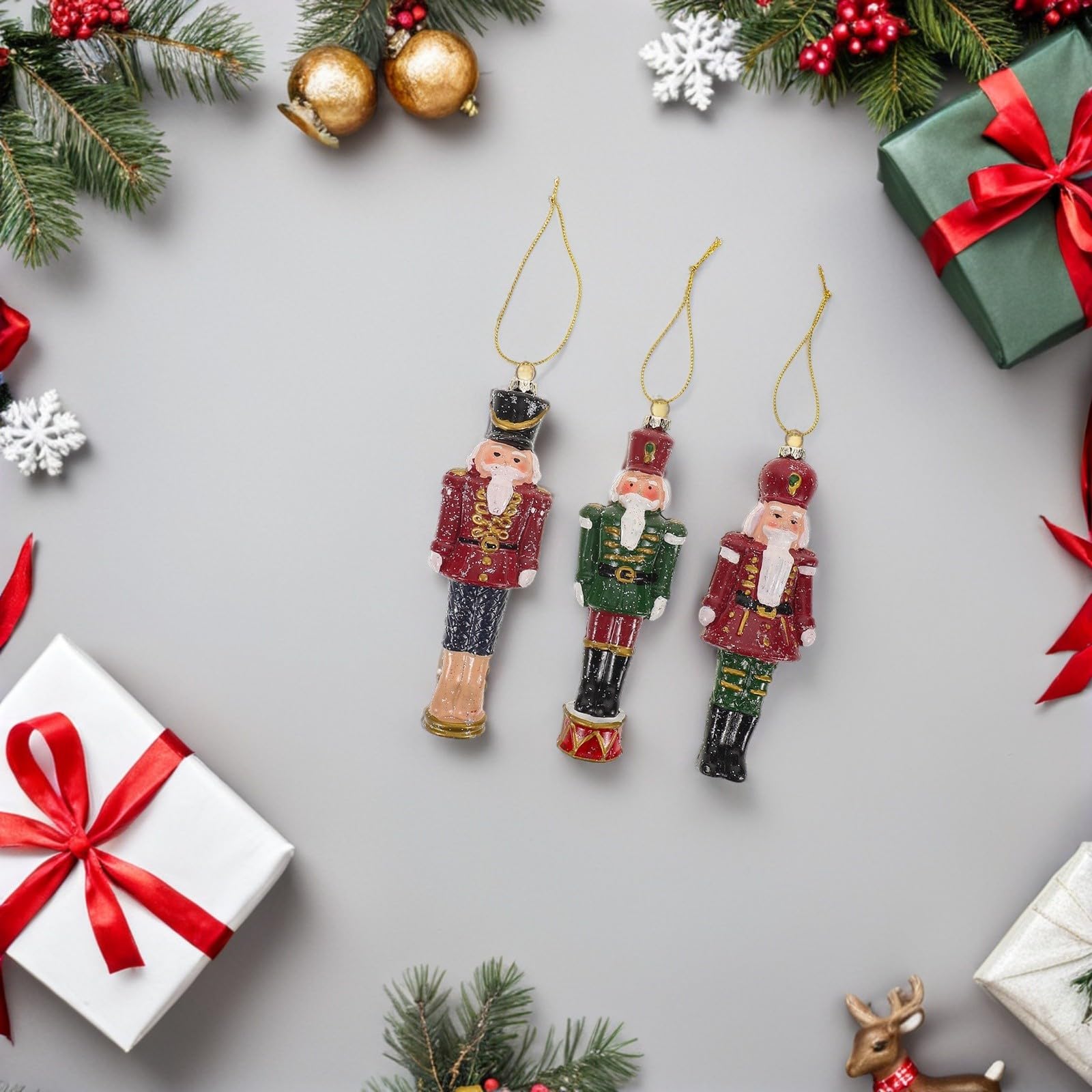 Beaupretty 15 Piezas Adorno de Soldado Cascanueces para Árbol de Navidad,