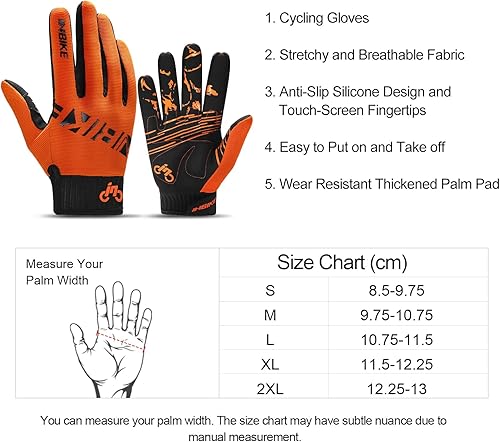 Miniatura 6 de INBIKE Guantes de ciclismo para hombresmujeres, guantes de ciclismo con pantalla táctil, antideslizantes, guantes de ciclismo de montaña MTB para