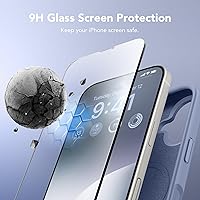 Vista 256 de GONEZ Funda de silicona para iPhone 15 Pro Max, compatible con Magsafe, protector de cámara + protector de pantalla, forro de microfibra suave Negro