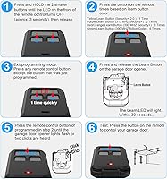 Vista 4 de 890MAX - Control remoto para abrepuertas de garaje para LiftMaster/Chamberlain/Craftsman, control remoto universal de 3 botones para abrir puertas