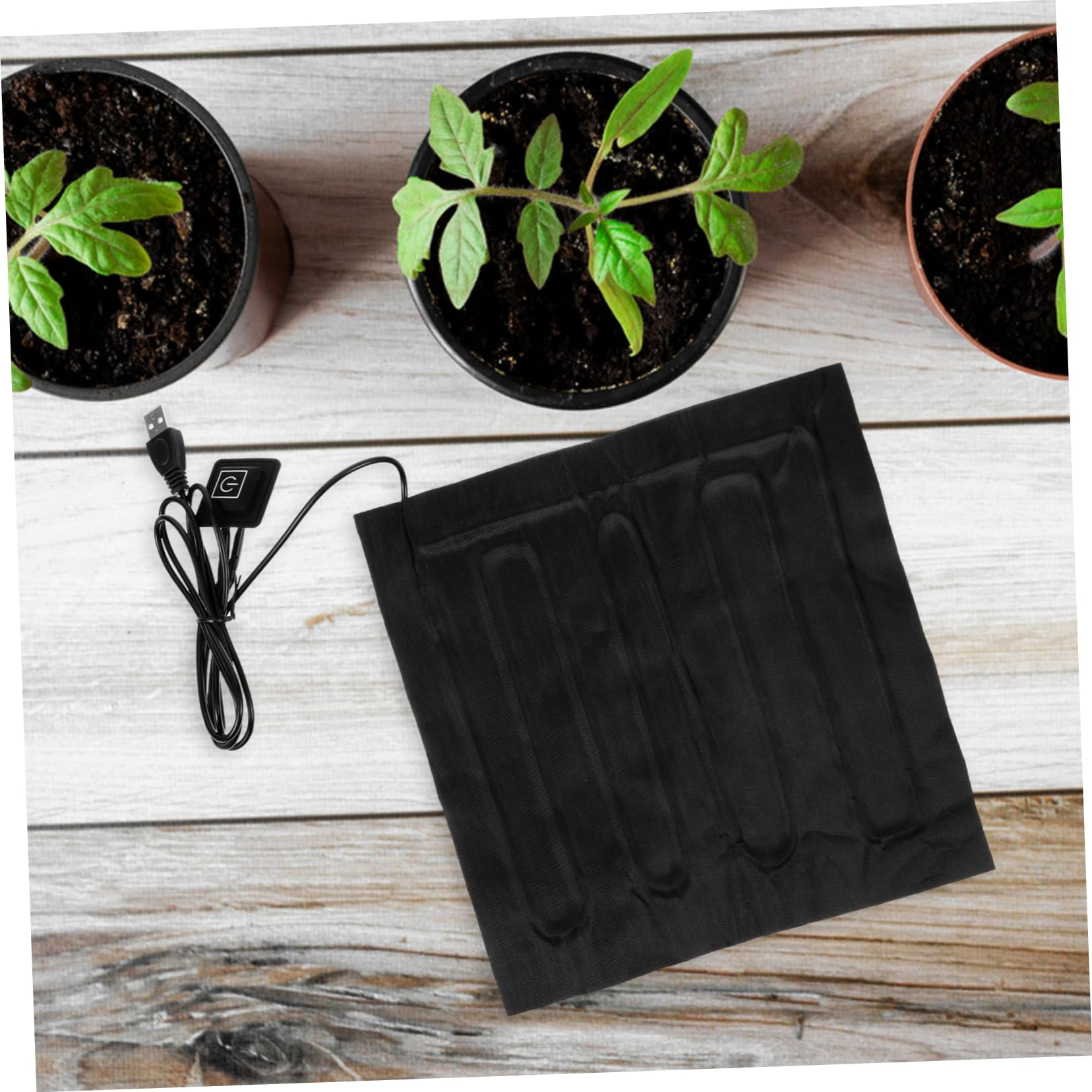 POPETPOP 5 Pz Tappetino Riscaldante Per Piantine Tappetino Riscaldante Per Piante Termoforo Fai Da Te Termoforo Per Piante Pianta Più Calda Riscaldatore Dell'impianto Più Caldo Stoffa Black