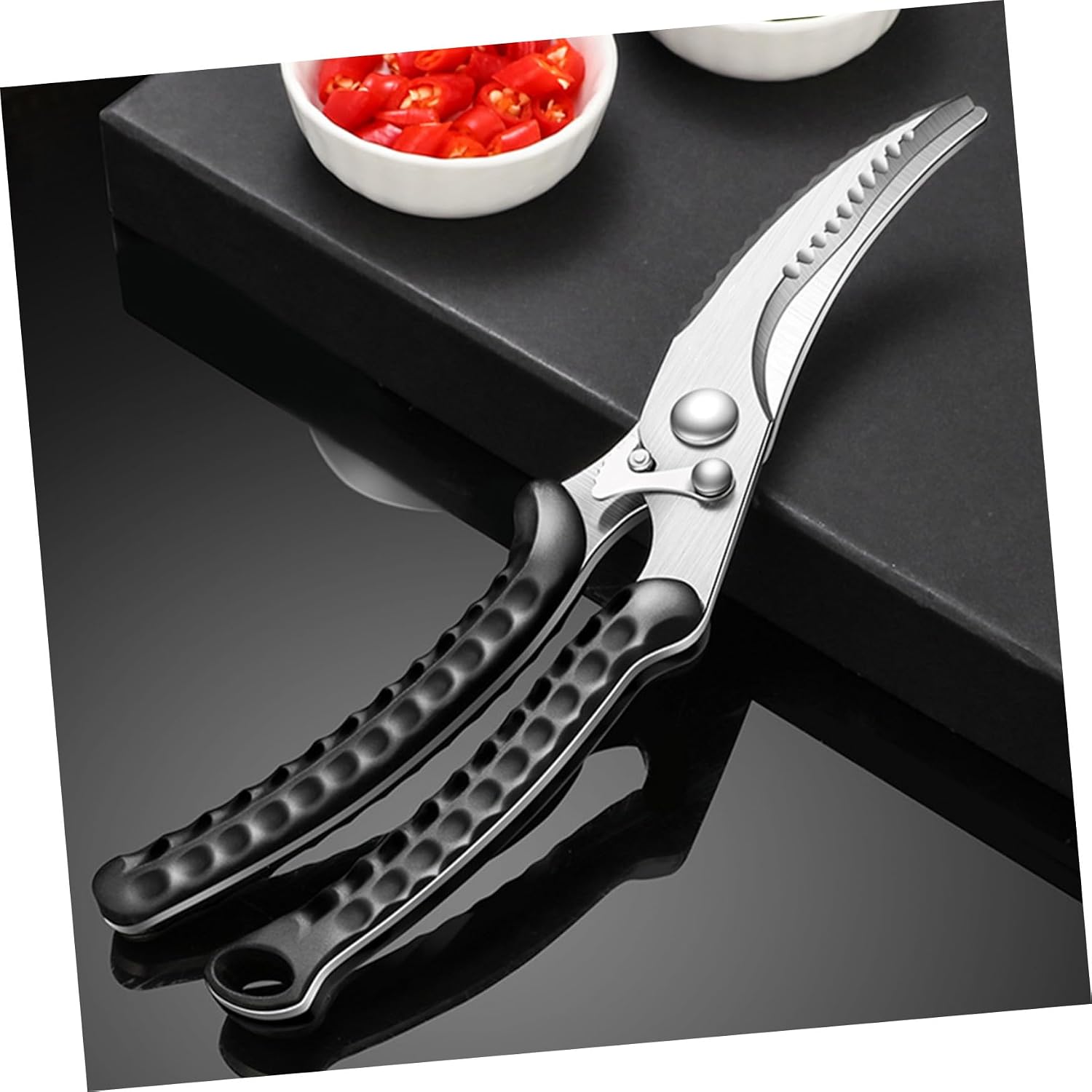 Practical Meat Shears Kitchen Scissors Chicken Shear Stainless Steel Poultry Shears Ergonomic Handle