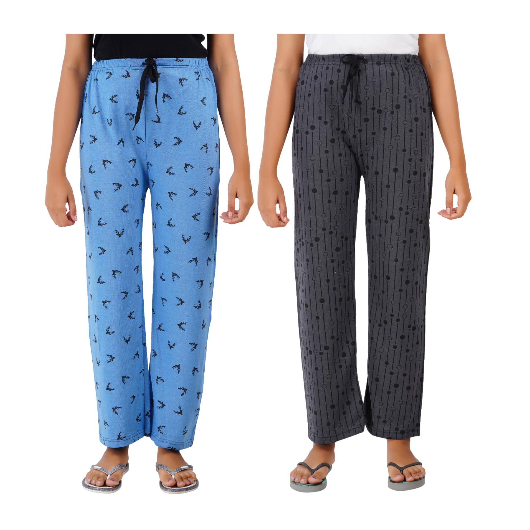 ragini v RAGINI Ragini Women's Cotton Printed Pyjama Pack of 2 (Blue & Grey| Multiprints)-picture-30