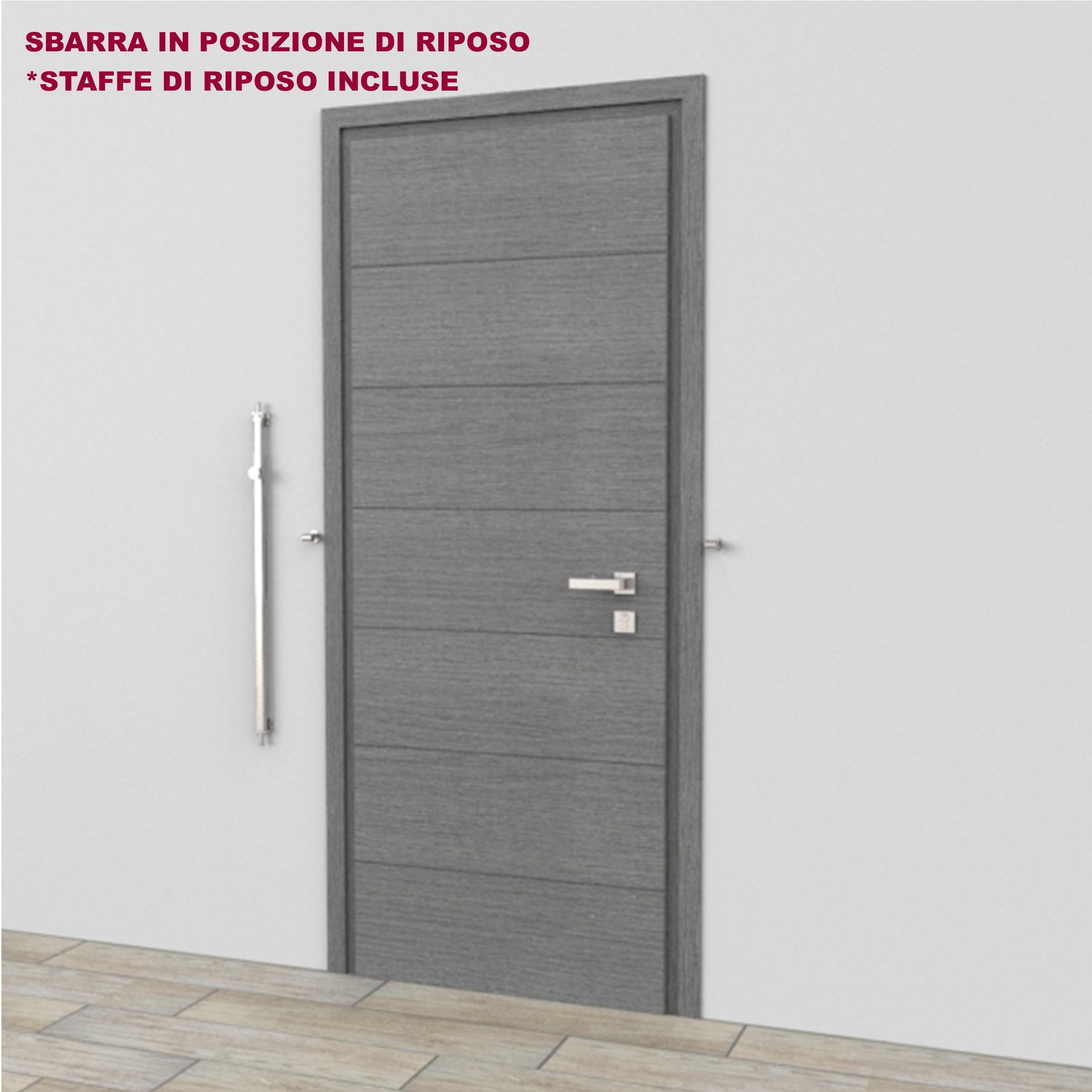 Barre anti-intrusion de sécurité - acier inoxydable 316L - extensible de 700 à 1200 mm. - anti-effraction - antivol - pour portes, portes et fenêtres - résistant - haute qualité - DimAccessoires