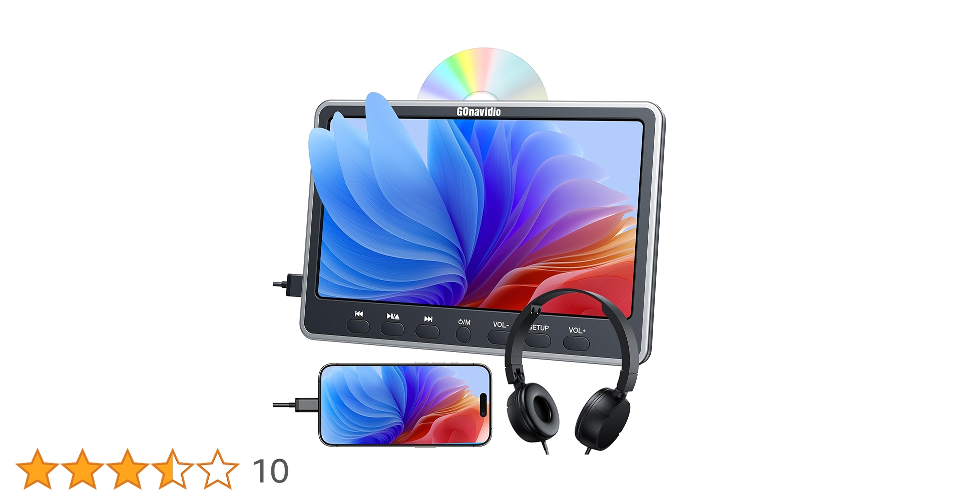 Amazon.co.jp: GOnavidio ヘッドレストモニター dvd スロット