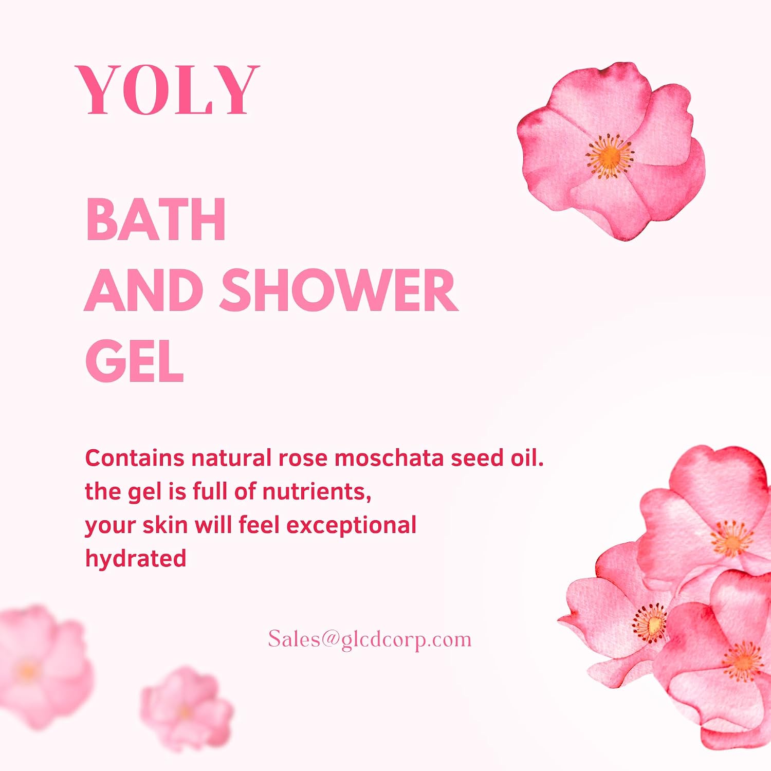YOLY Rosehip Daily Moisturizing Body Wash - Refreshes & Rejuvenates, 25.3 Fl Oz (Pack of 5) image 4