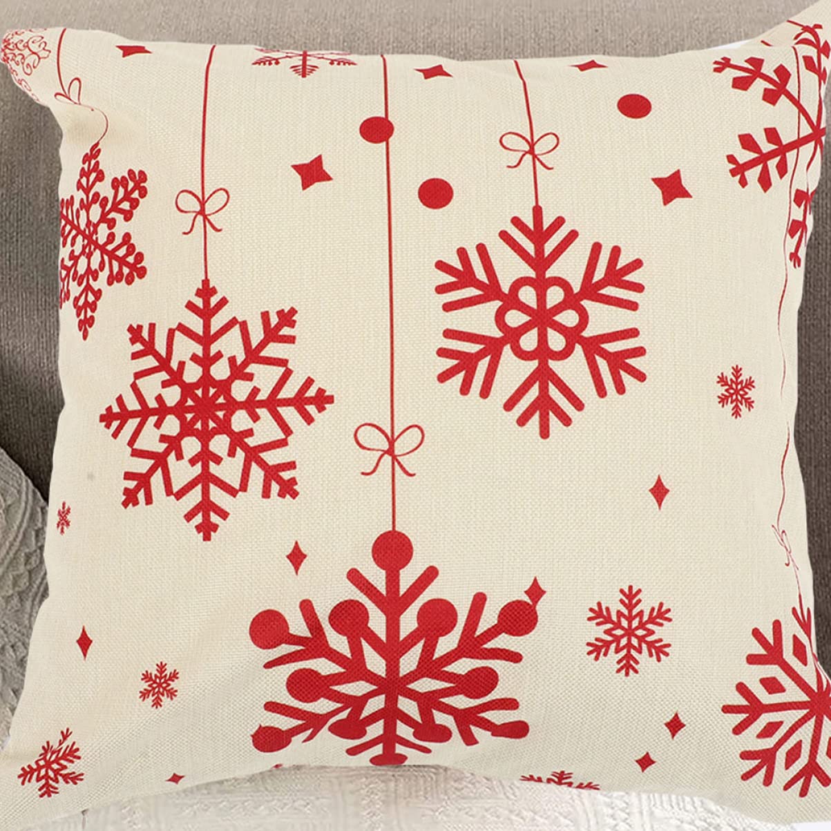 PRETYZOOM 16 Uds Funda De Almohada De Navidad Funda Cómoda Funda De Cojín Cuadrado Fundas De Almohada De Navidad Almohada De Decoración Funda De Almohada Decorativa De Navidad Fundas