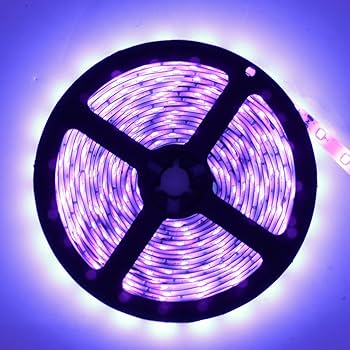 iskts　4.5.UV YGS-Tech 16.4FT UV Black Light LED Strip, 3528 385nm-400nm