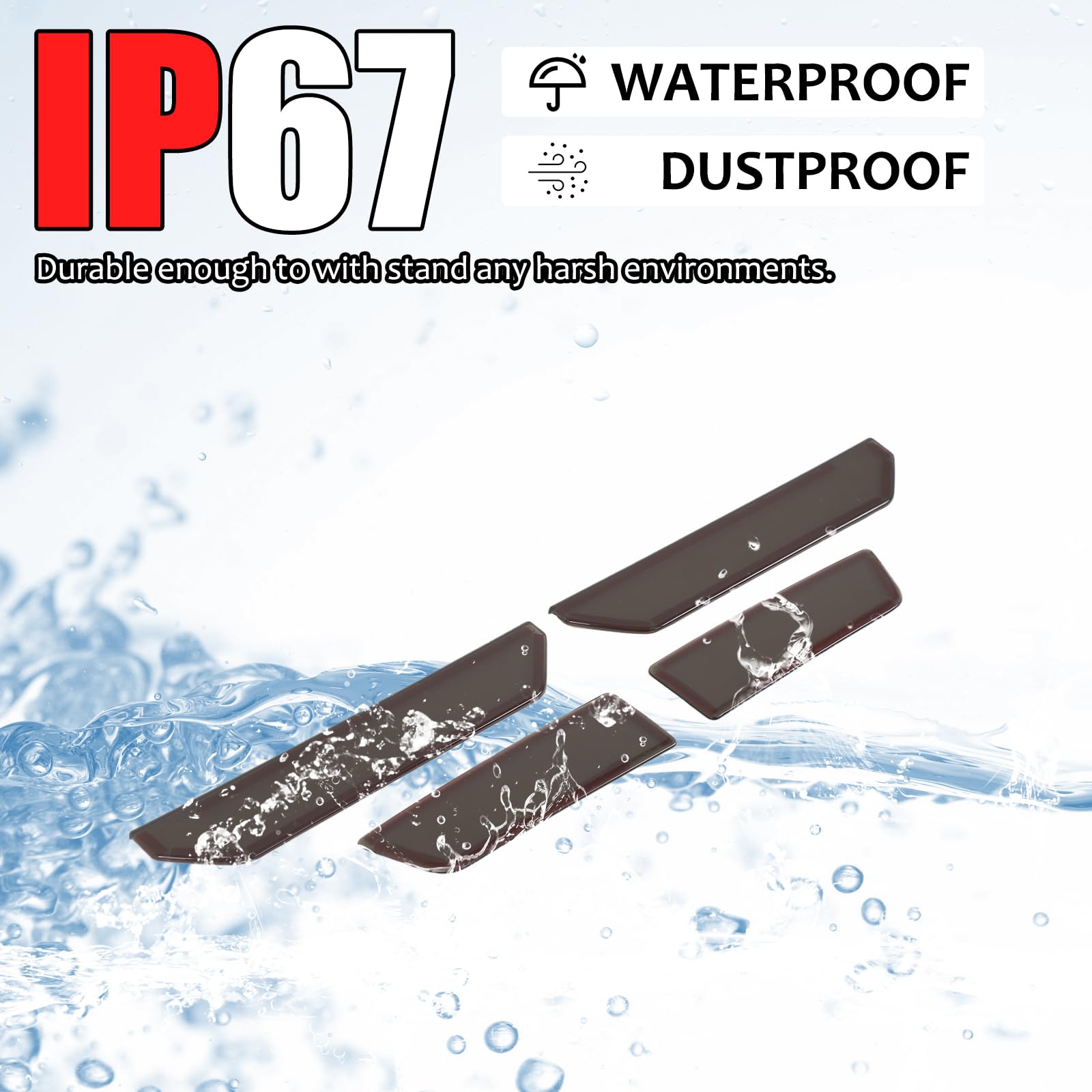 Car Rear Tail Light Cover Tail Lamp Shell Sun UV Blackout Lens for Hummer EV Pickup 2023 2024 2025+ Smoked Taillight Cover Guard Trim Protect Truck Accessories (Fog Lamp Lens Cover)