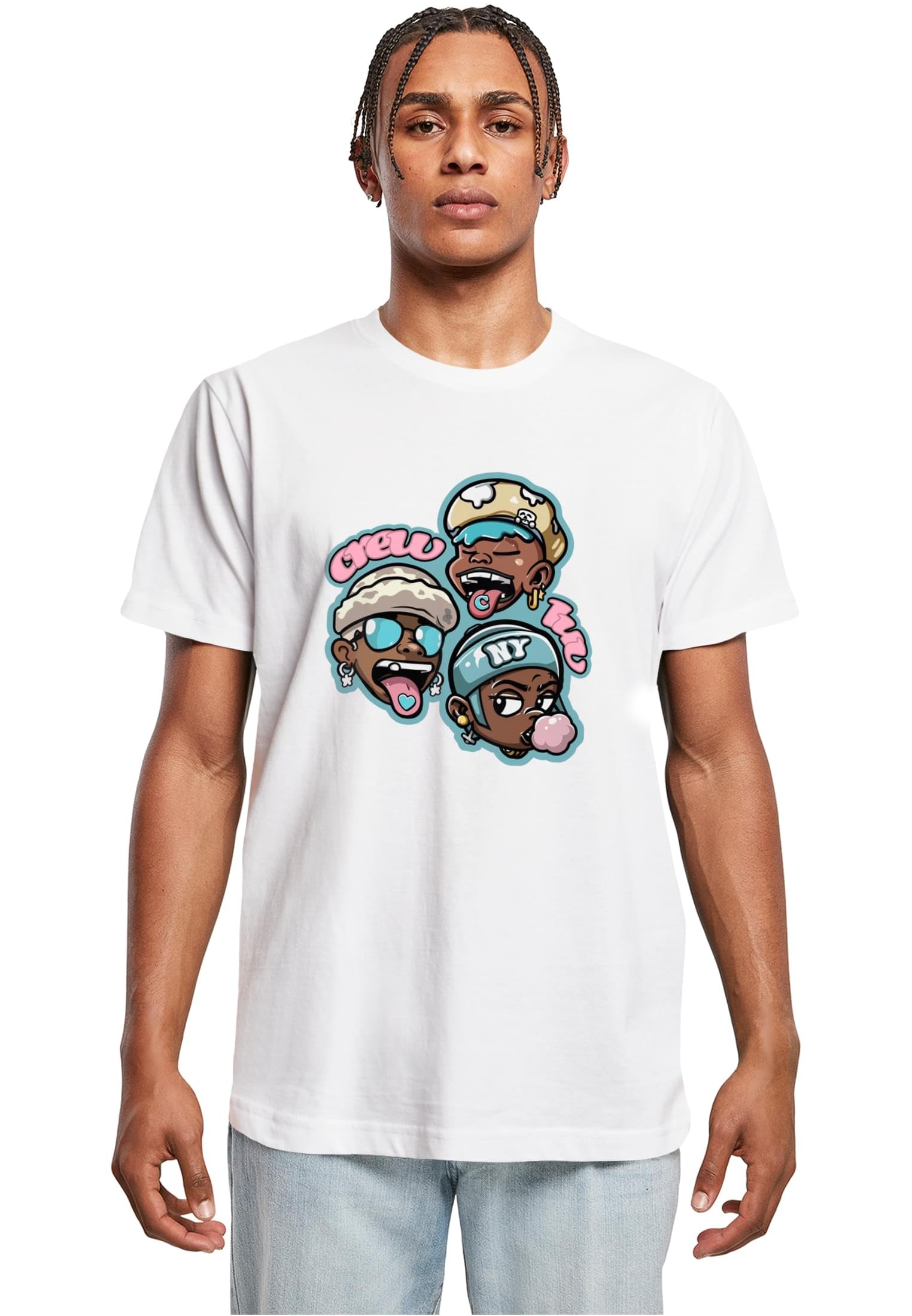Mister Tee Crew Luv Tee, White, XS