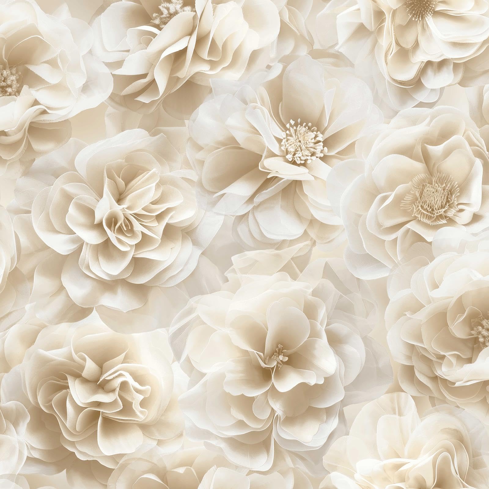 B&Q -  Bloom Natural Wallpaper Floral Rose Glamorous Stylish Feature Wall