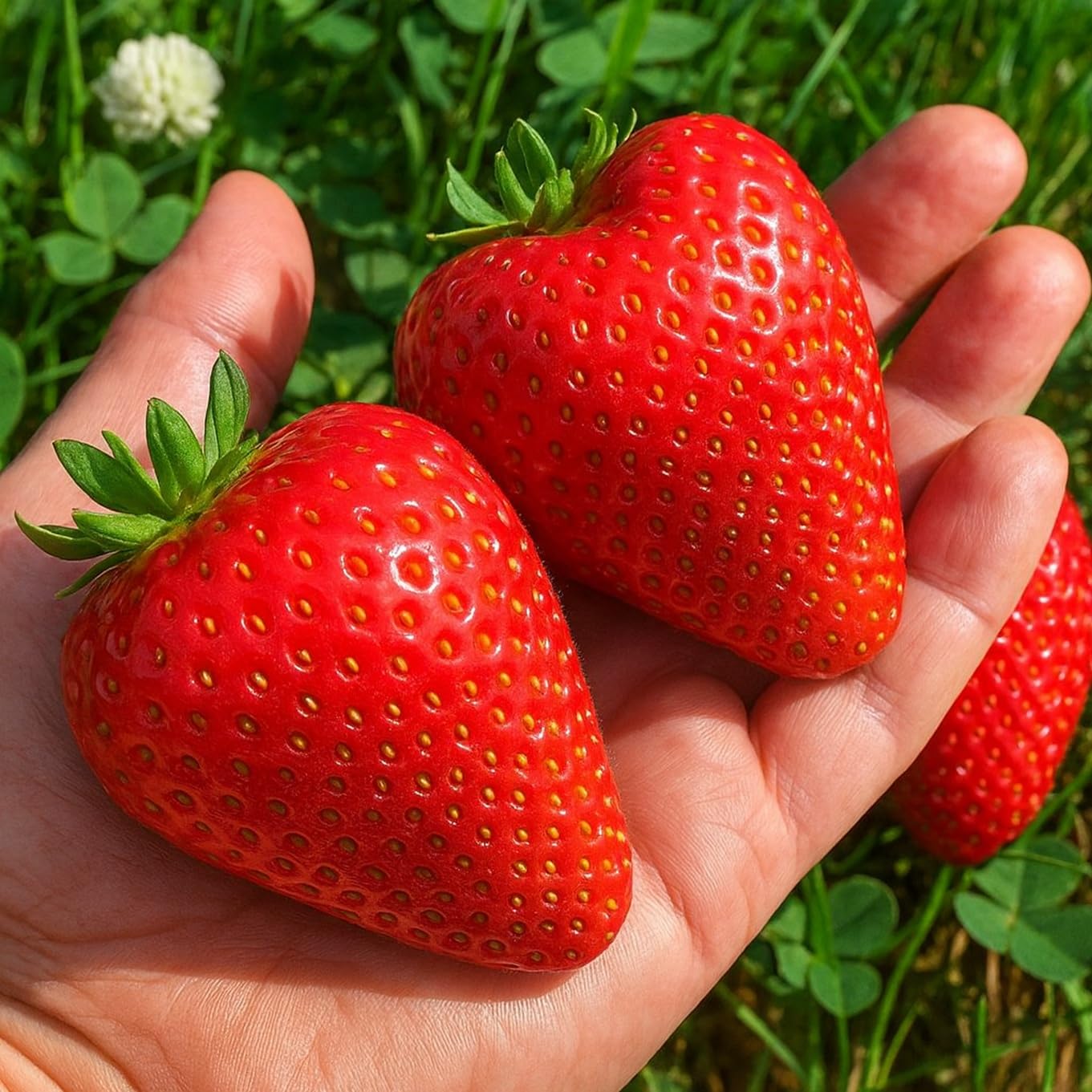 All Star Strawberry Plants - Grow Giant Strawberries - Bare Root Plants - No Ship to California (10 Strawberry Plants)