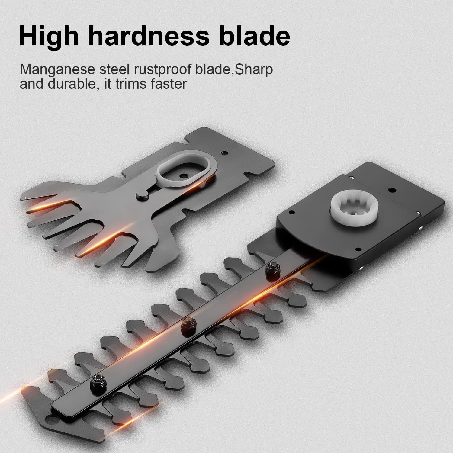 Close-up of high hardness manganese steel rustproof blades for DEWINNER tool