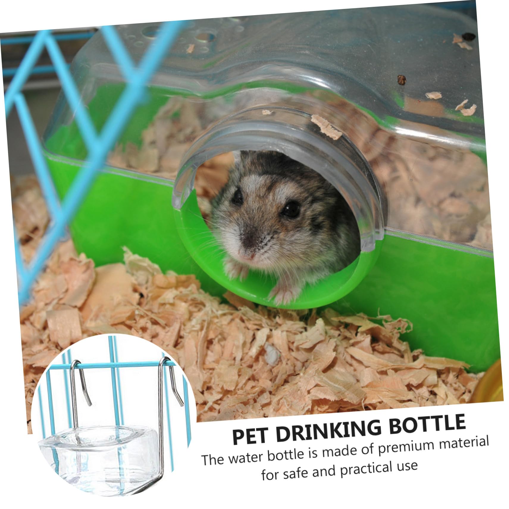 VANZACK 6 Pièces Abreuvoir Suspendu pour Animaux Distributeur Plastique sans Odeur Antifuite Convient pour et Rongeurs