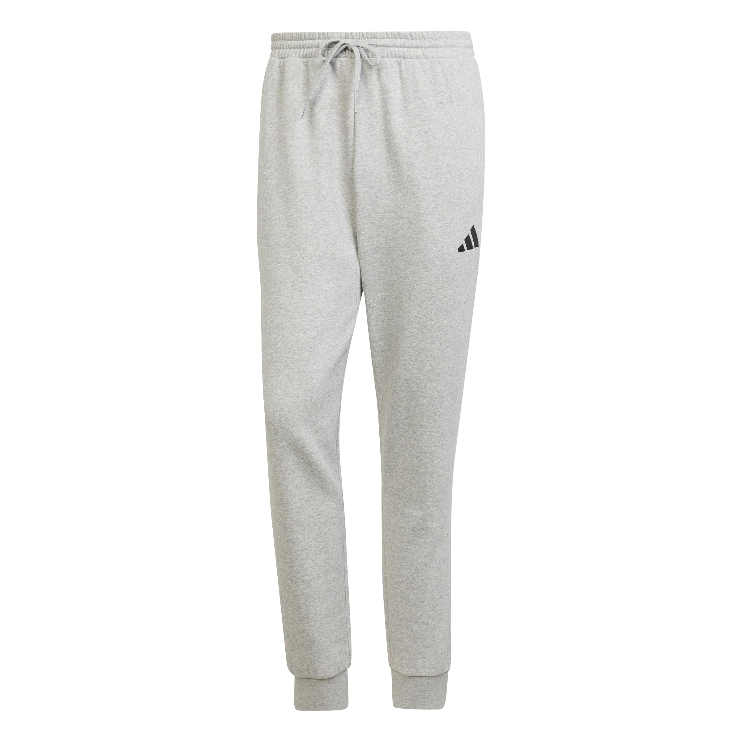 adidas Essentials Feel Cozy - Pantalones de chándal para Hombre, Gris Jaspeado/Negro, S Alto