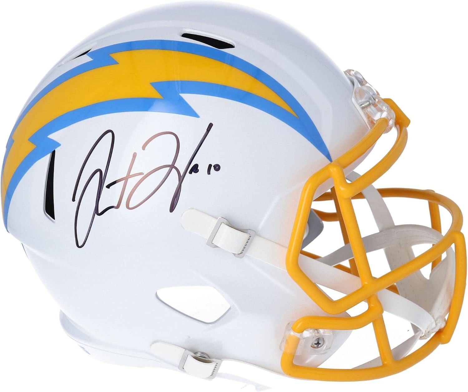 Justin Herbert Los Angeles Chargers Autographed Riddell Speed Replica Helmet - Autographed NFL Helmets