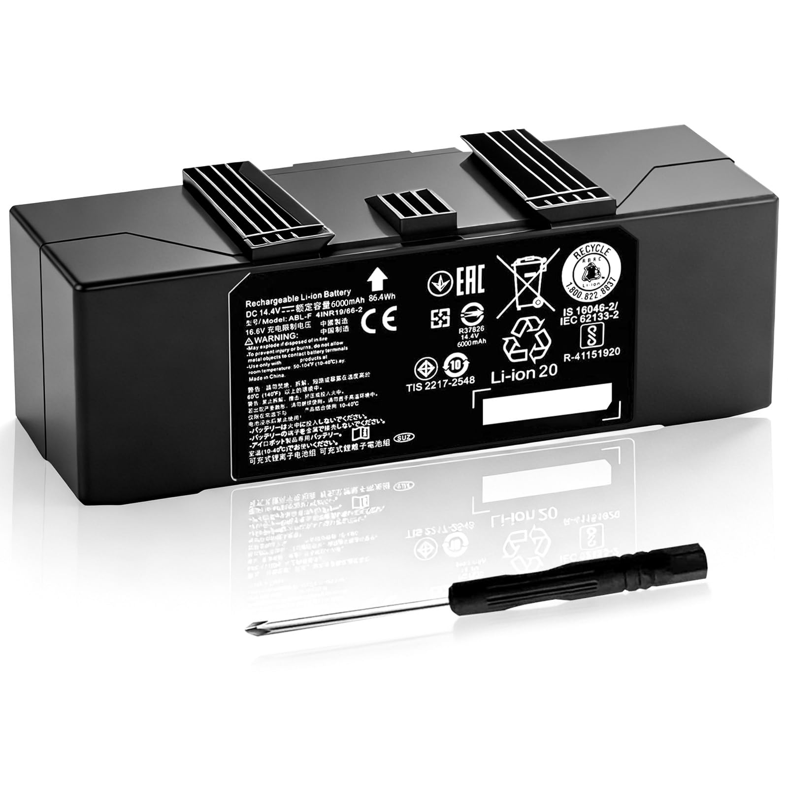 6000mAh ABL-F Battery Compatible with iRobot Roomba