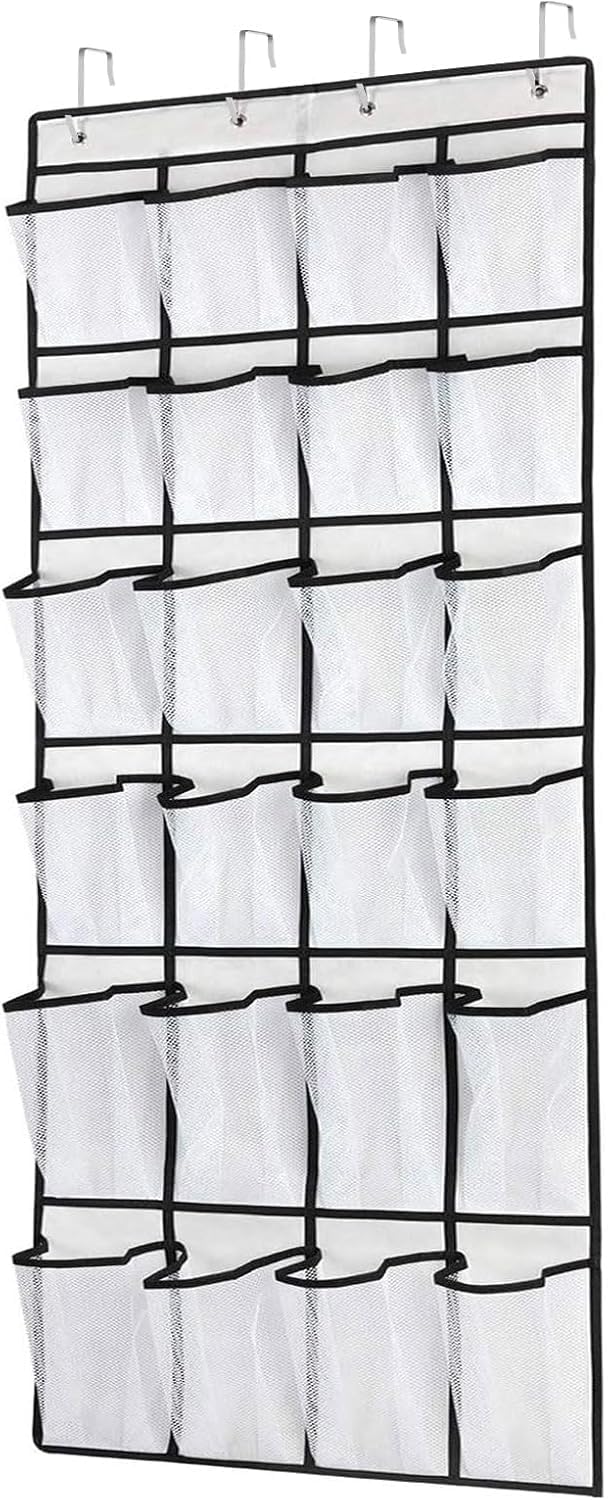 HENGBIRD Organizer nad drzwiami na buty, wiszący organizer do przechowywania butów, z 24 kieszeniami, wielofunkcyjny wiszący organizer do przechowywania butów do zawieszenia, do szafy, sypialni