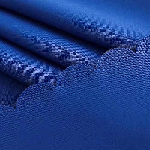 Miniatura 3 de DFOONO Mantel redondo azul rey de 120 pulgadas, resistente a las manchas y a las arrugas, lavable, mantel circular de tela de poliéster de 10 pies