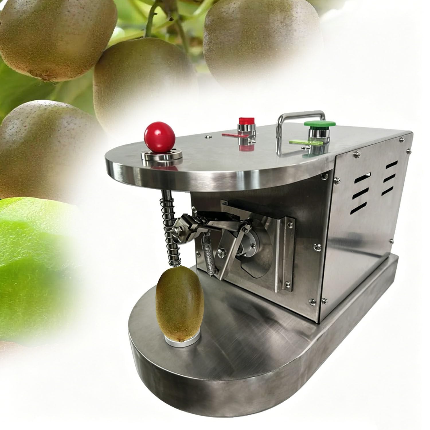 Peladora cítricos diámetro Ajustable 50-100 mm Profesional | Parada automática segura, compatible frutas 50-100 mm, equipo profesional para industria alimentaria