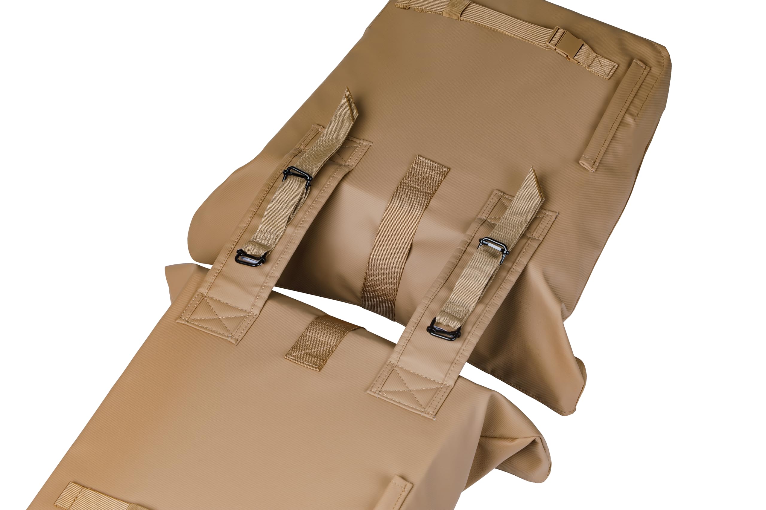 Basil Brooklyn Double Sacoche de vélo - Étanche - 41 l - Imperméable - Réfléchissant - en matériau recyclé - Sable
