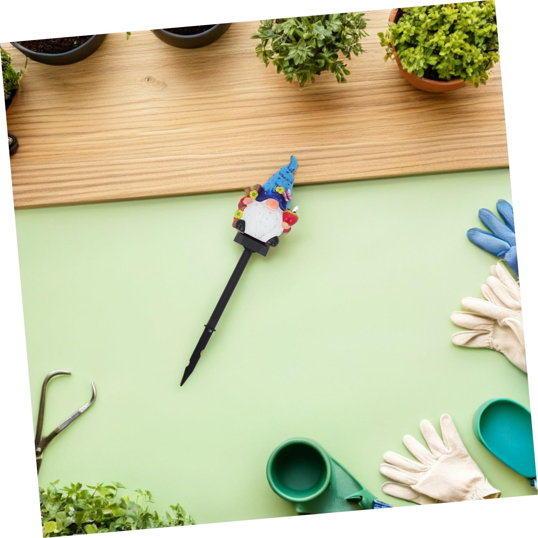Uonlytech Lámpara Solar de de Jardín Figura Decorativa Exterior con Luz LED para Césped y Patio Estaca Solar para Iluminación de Paisajes Jardines y Patios