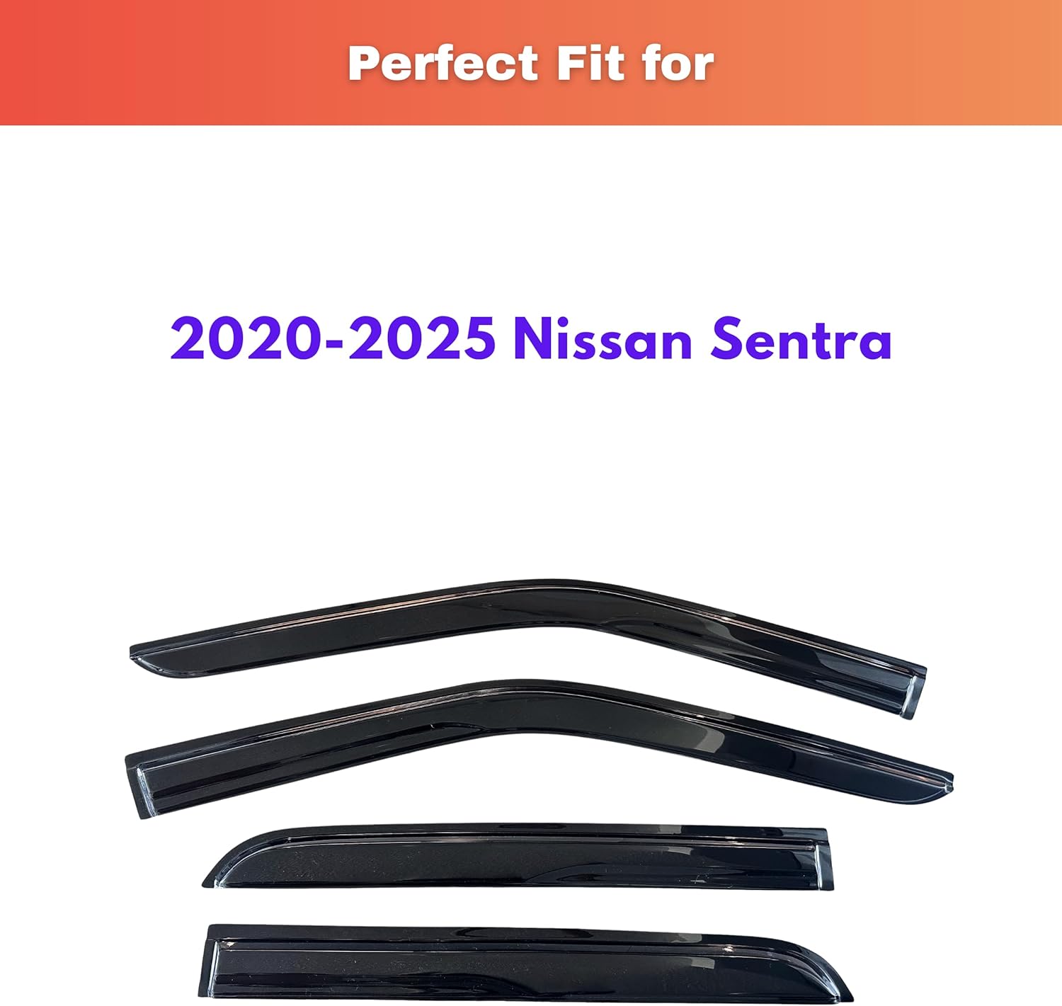 KPY Rain Guards Fit for 2020-2025 Nissan Sentra, Out-Channel Window Visors Vent Wind Deflectors 4PC, Car Accessories for 20-25 Sentra 2020-2025 Sentra