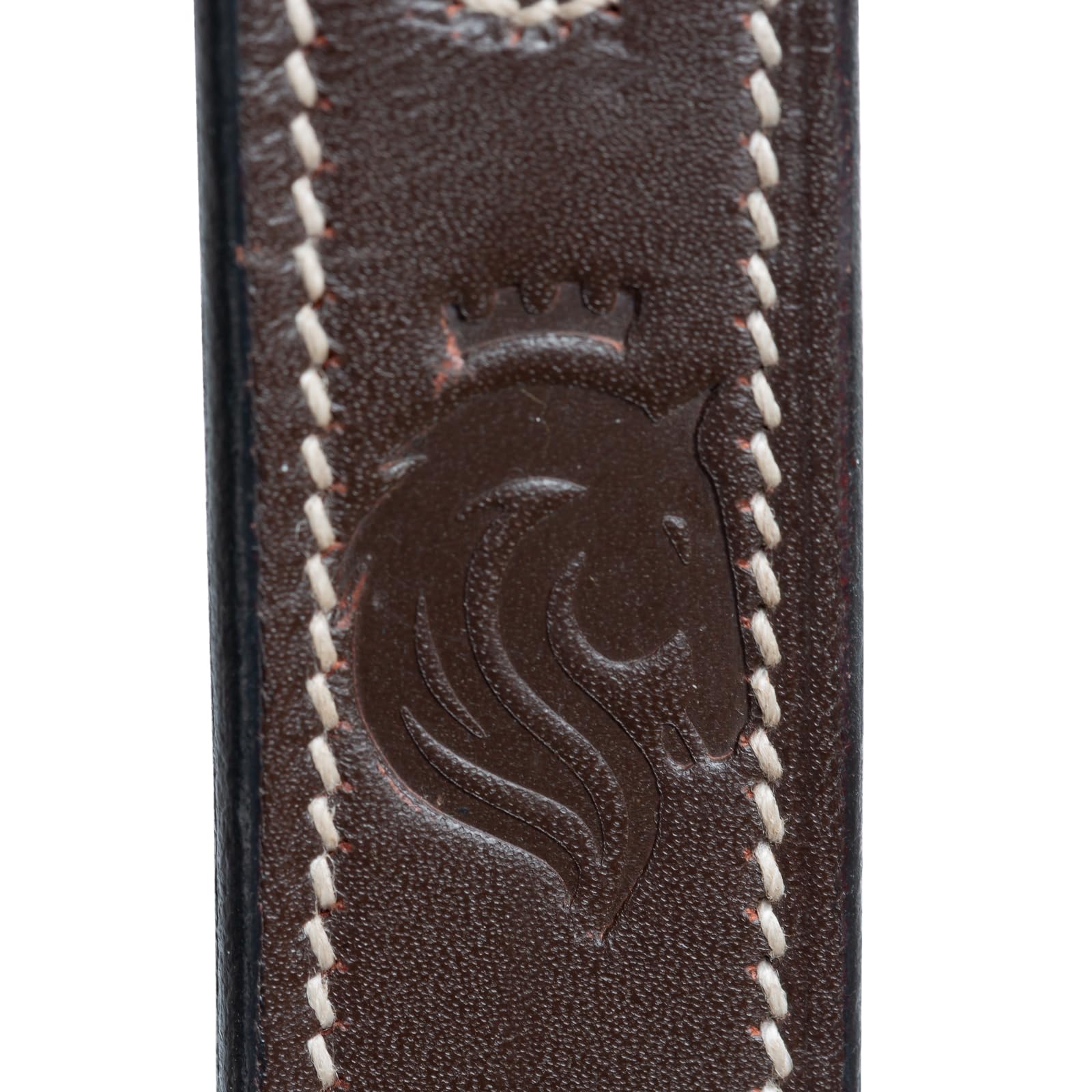 Equinavia Saga - Martingala ajustable de cuero con herrajes de acero inoxidable
