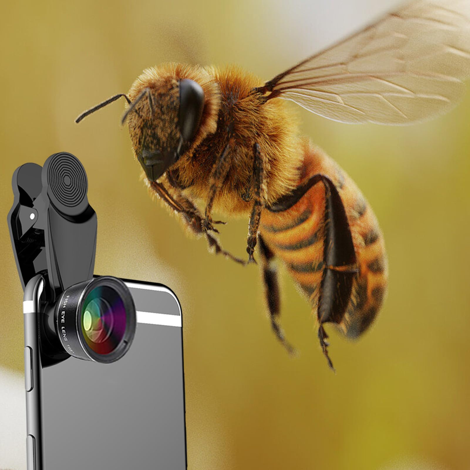 Camera Lens Kit I Phone Anderiod, Clip On Cell Phone Lens Kit with 0.63X/0.36X Wide Angle, Wide Angle 198° Fisheye Lens 20X and 15X Macro, Lens Kit for Smart Phones, Telephoto Lens
